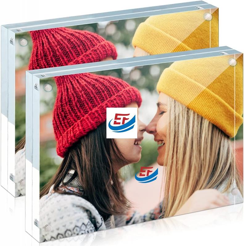 Double Sided Strong Magnetic Clear Acrylic Picture Frame