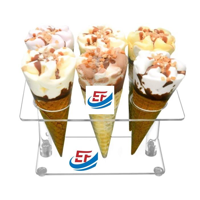 Acrylic Ice Cream Cone Display Holder Stand