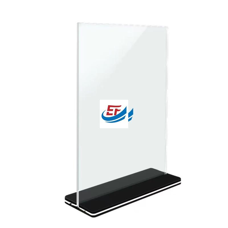 Freestanding T Shape Clear Acrylic Menu Holder