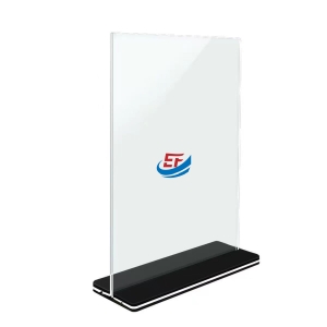 Freestanding T Shape Clear Acrylic Menu Holder