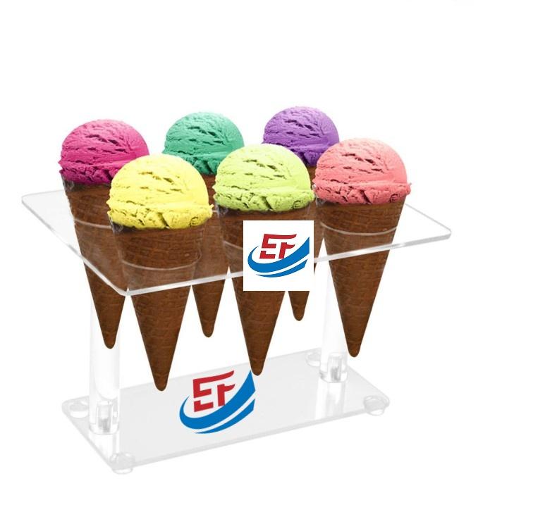 Acrylic Ice Cream Cone Display Holder Stand