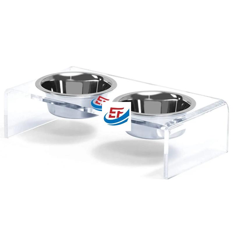 Acrylic Pet Feeding Bowl Stand