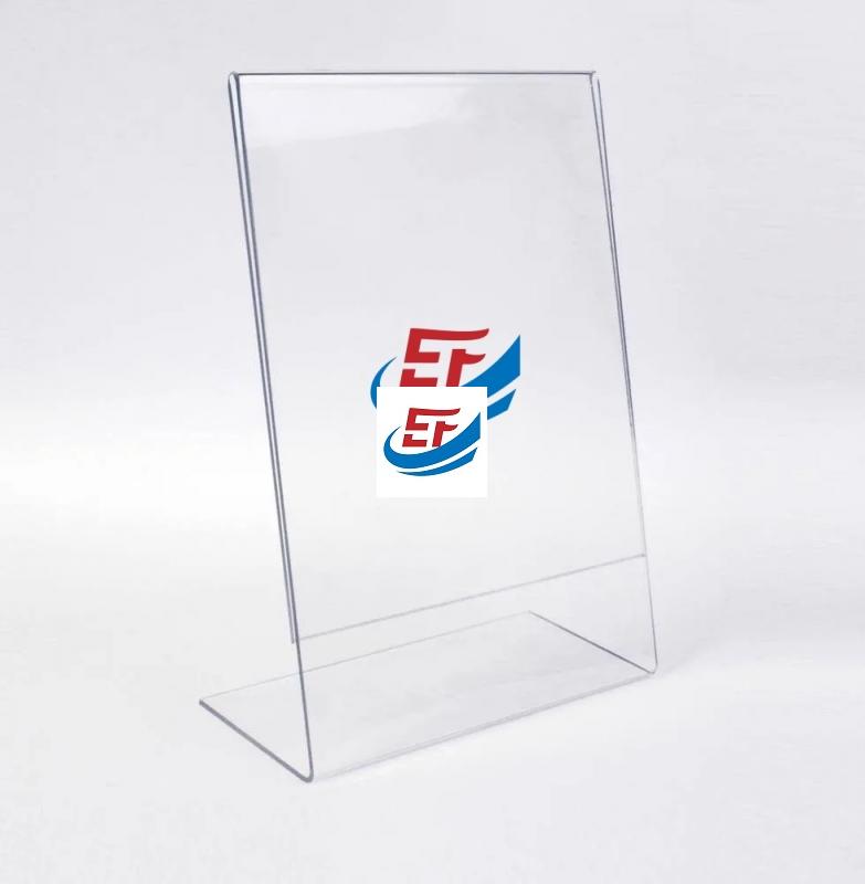 L Shape Acrylic Menu Holder