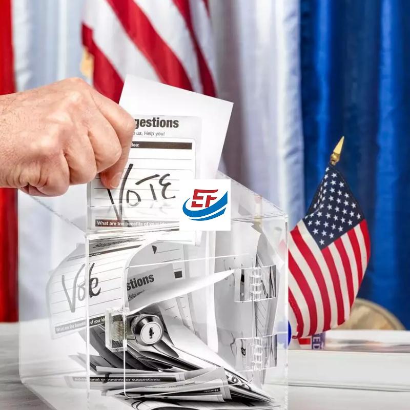 Handmade Transparent Acrylic Ballot Box with Lock