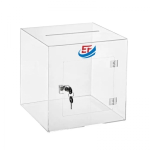 Handmade Transparent Acrylic Ballot Box with Lock