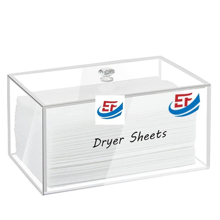 Acrylic Container Storage Box for Dryer Balls Clothes Pins