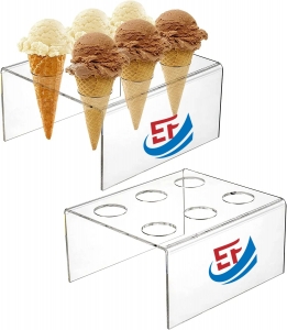 Six Holes Acrylic Waffle Cone Holder