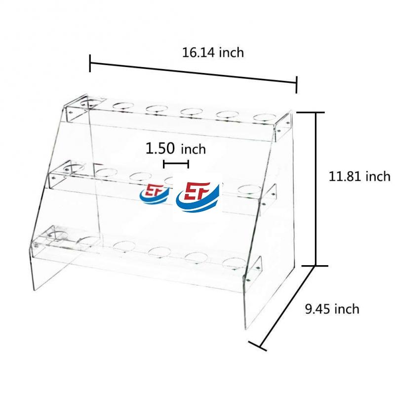 3 Layers Clear Acrylic Popsicle Display Rack