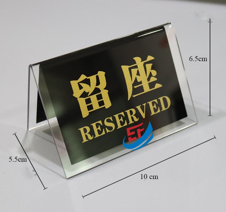 Acrylic Table Reserved Sign Holder