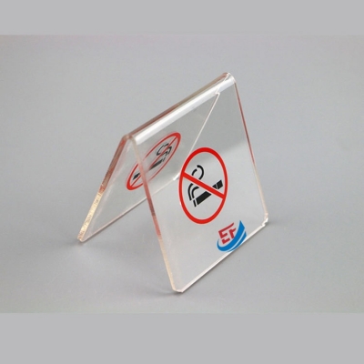 Acrylic No Smoking Warning Sign Holder