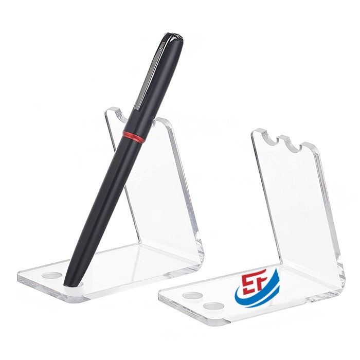 L Shape Clear Acrylic Pen Stand