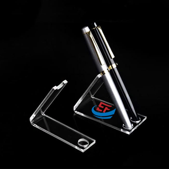 L Shape Clear Acrylic Pen Stand