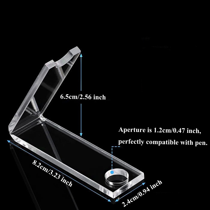 L Shape Clear Acrylic Pen Stand