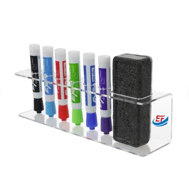 Wall Mounted Acrylic Eraser and Marker Storage Rack