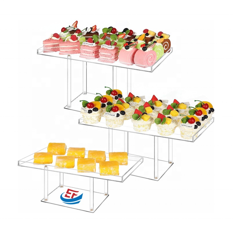 Transparent Acrylic Dessert Holder For Display