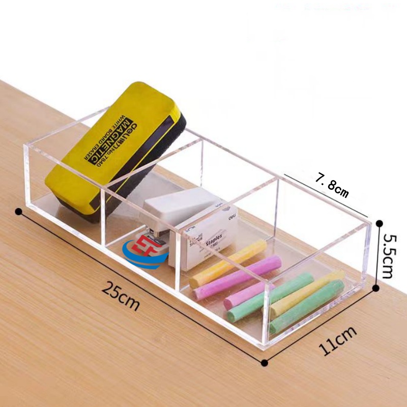 Multi Compartment Transparent Acrylic Chalk Storage Box