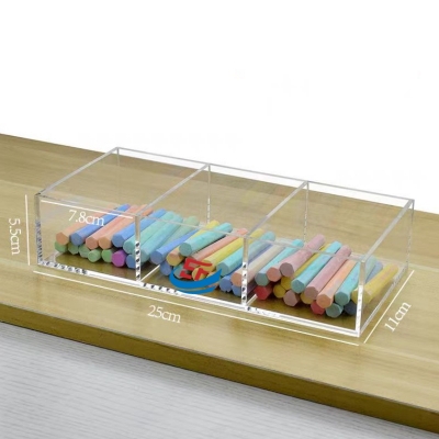 Multi Compartment Transparent Acrylic Chalk Storage Box