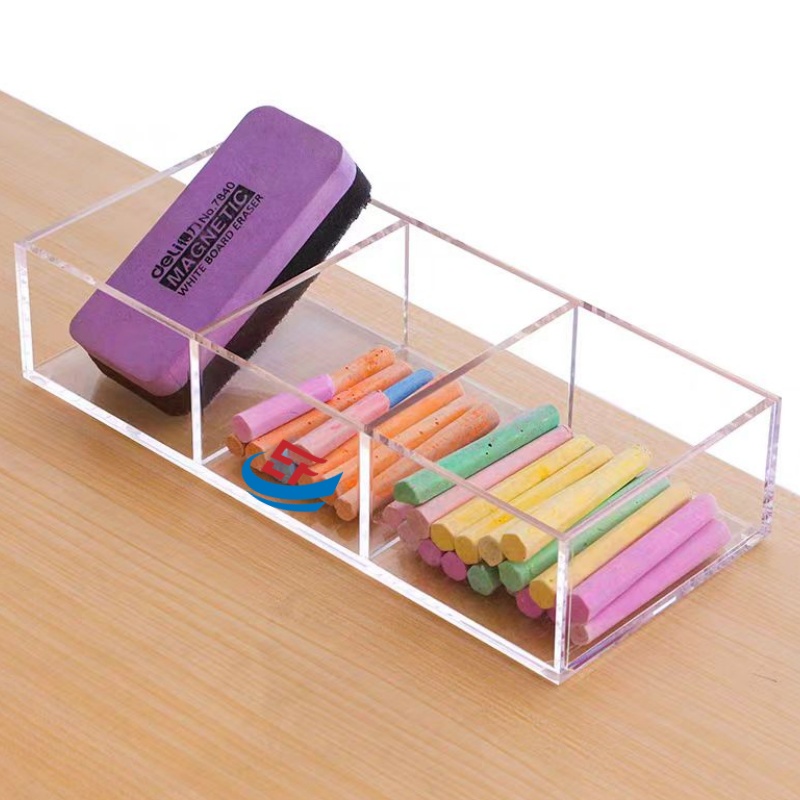 Multi Compartment Transparent Acrylic Chalk Storage Box