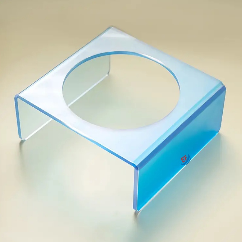 U Shape Acrylic Pet Bowl Holder for Single Bowl