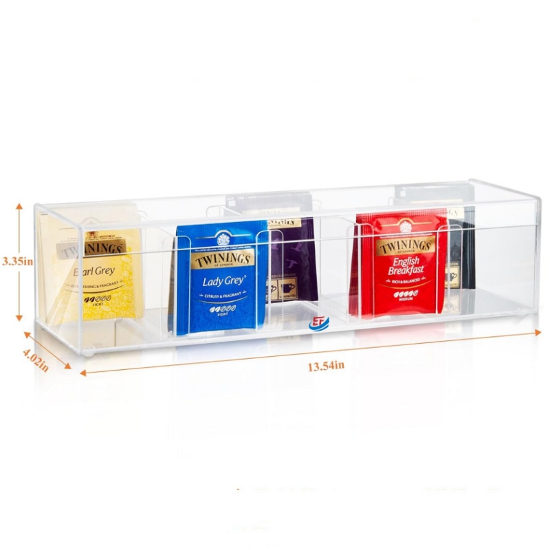 Stackable Transparent Acrylic Teabag Storage Box