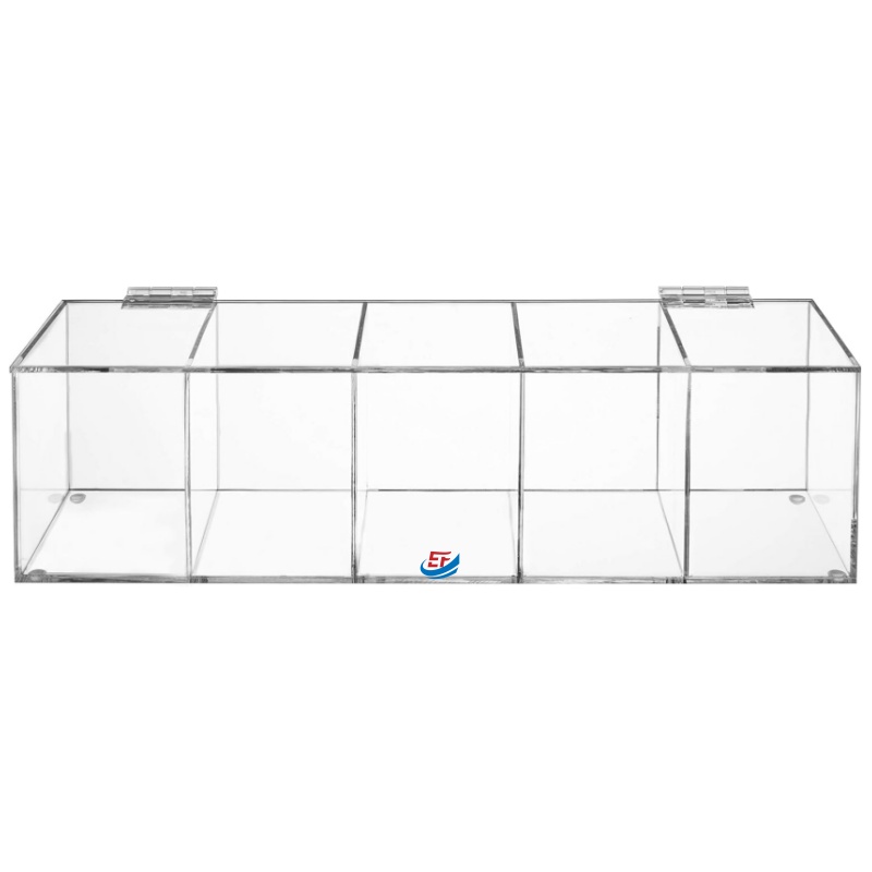 5 Compartments Clear Acrylic Tea Bag Organizer