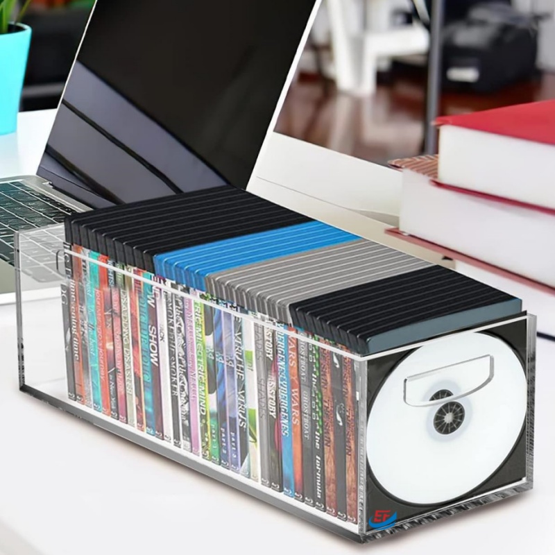 Transparent Stackable Acrylic CD Storage Box