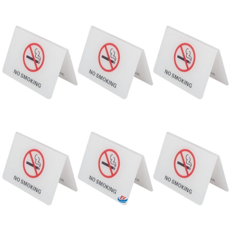 V Shape Acrylic Non-Smoking Tabletop Sign