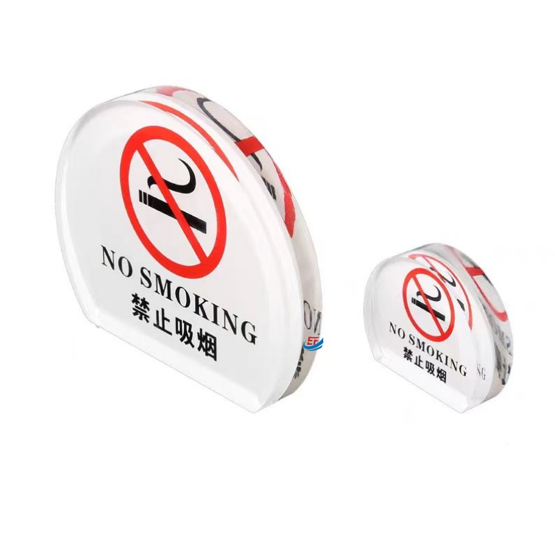 Acrylic No Smoking Table Signage for Restaurants