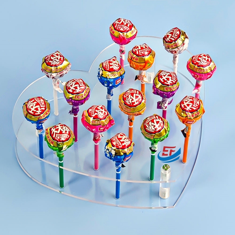 Heart Shaped Acrylic Lollipop Display Stand