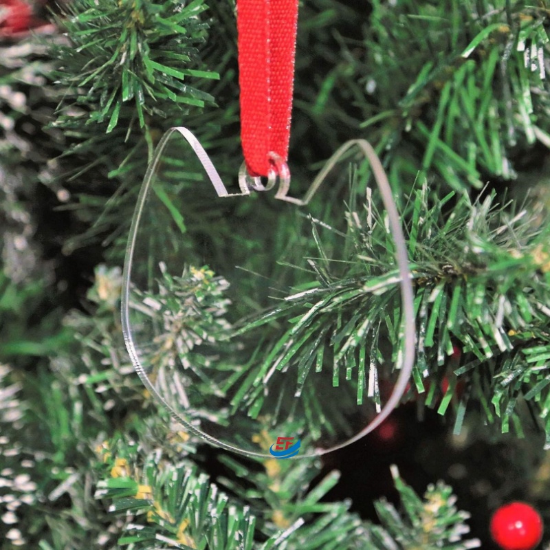 Clear Acrylic Pet Name Christmas Ornaments