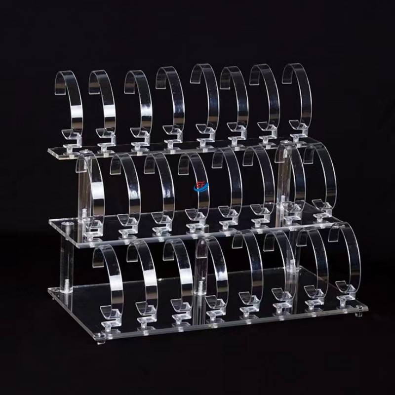 Desktop 3 Tier Clear Perspex Watch Display Stand