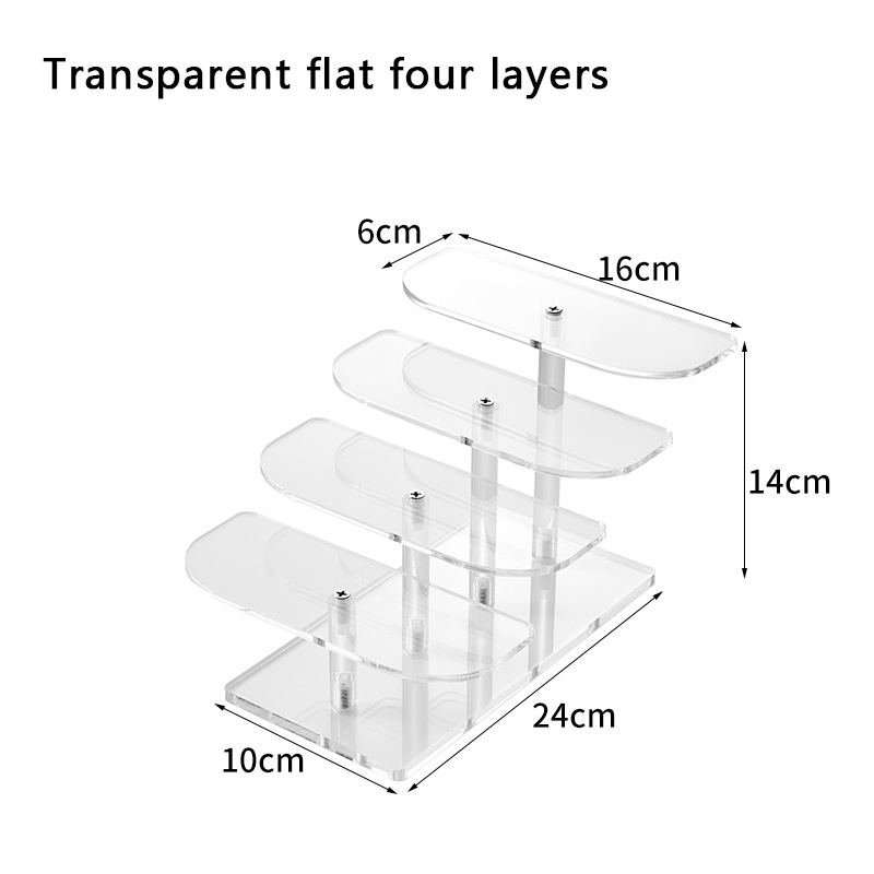 4 Tier Countertop Clear Acrylic Sunglasses Organizer Stand