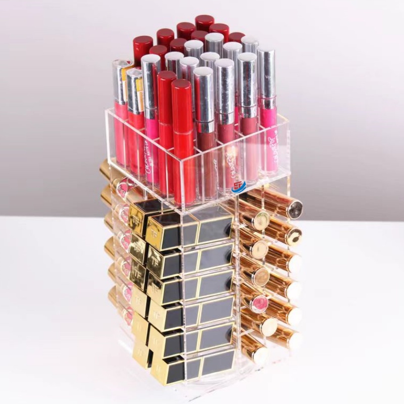 Stylish 360 Degree Rotating Acrylic Makeup Display Rack