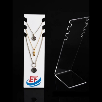 Elegant Clear Acrylic Necklace Display Stand