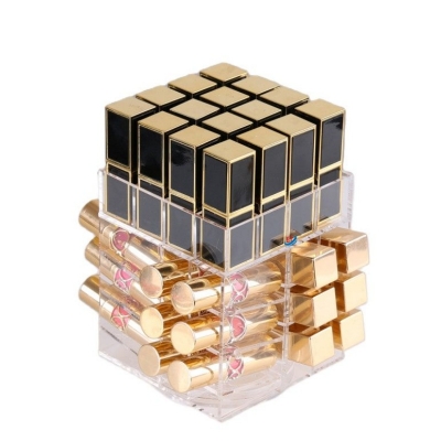 Stylish 360 Degree Rotating Acrylic Makeup Display Rack