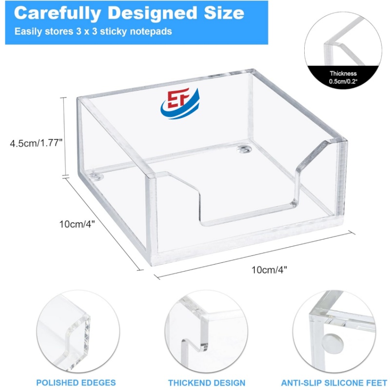 Transparent Lucite Notepaper Storage Box