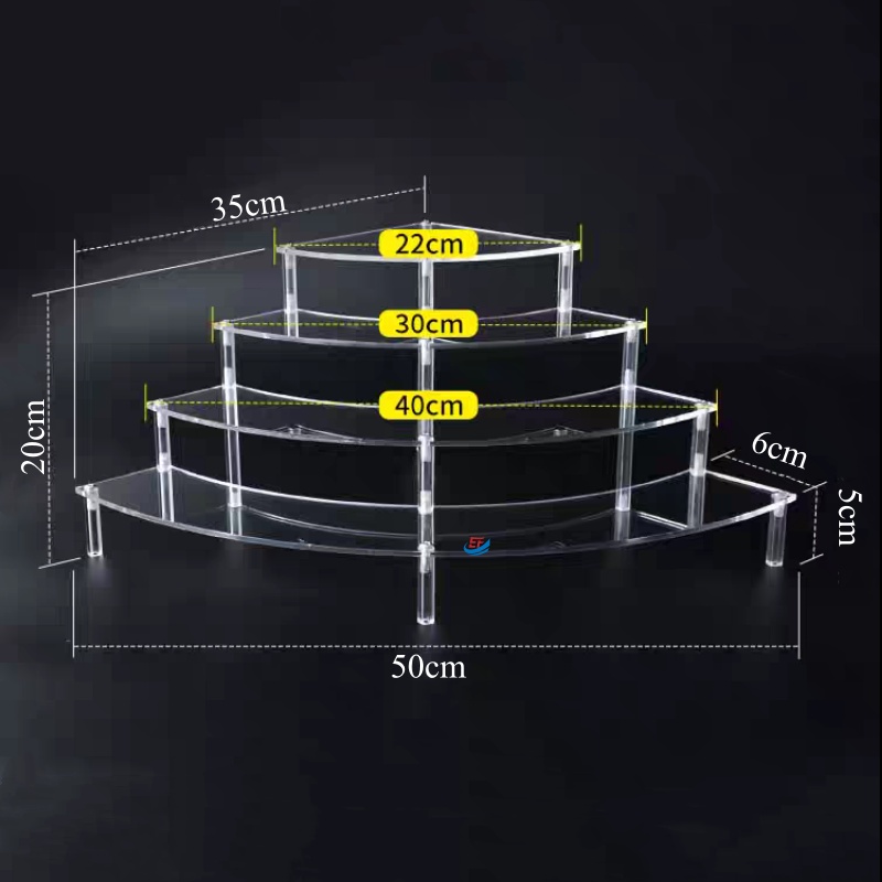 Multi-Tiered Transparent Acrylic Dessert Riser