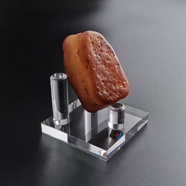 Desktop Clear Acrylic Stone Display Stand